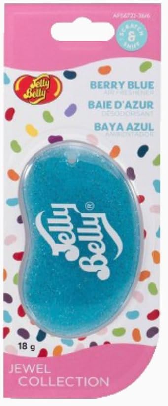 Jelly Belly 2-Pack Car Air Fresheners: Berry Blue & Tutti Frutti Hanging Scents