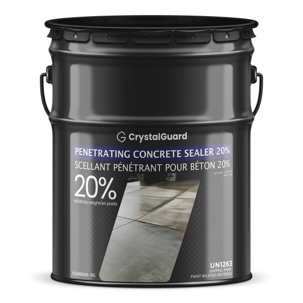 CrystalGuard Penetrating Concrete Sealer 20 percent solids 5 gallon pail for concrete floor protection