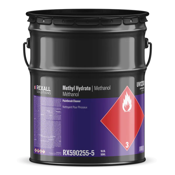 Rexall Methyl Hydrate Methanol 5 gallon industrial solvent cleaner drum