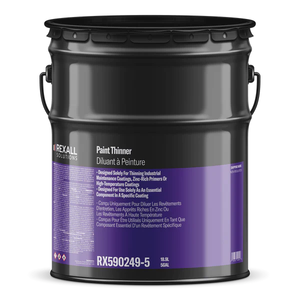 Rexall Paint Thinner 5 gallon industrial solvent drum container