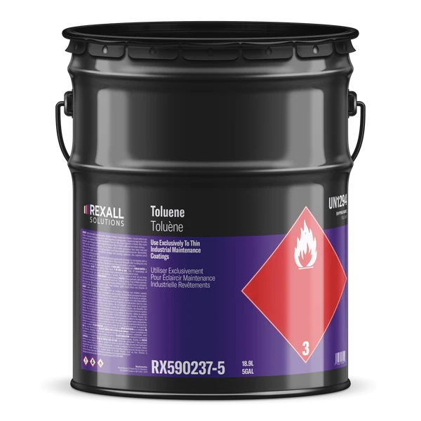 Rexall Toluene 5 gallon industrial solvent drum