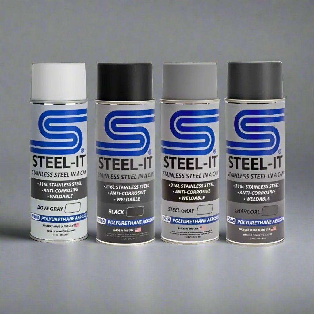 Steel-It Stainless Steel Anti Corrosive Spray Paint 14oz - Black Gray & Charcoal (Single Can)