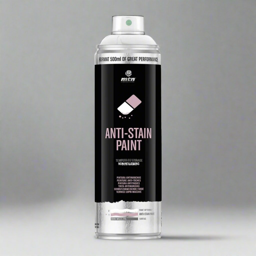 MTN PRO Anti-Stain White Matte Spray Paint – Fast-Drying Acrylic for Ceiling & Wall Stains (1 Pack)