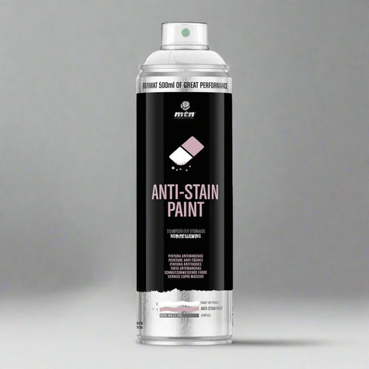 MTN PRO Anti-Stain White Matte Spray Paint – Fast-Drying Acrylic for Ceiling & Wall Stains (1 Pack)