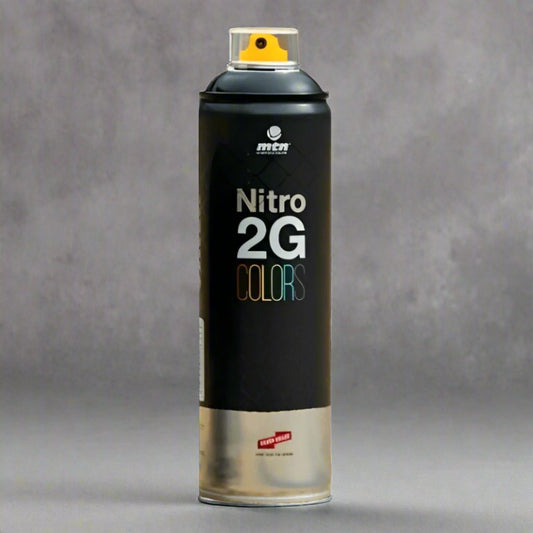 MTN Pro Nitro 2G Matte Black Spray Paint, Fast-Drying Acrylic for Industry, Crafts & DIY, 500ml