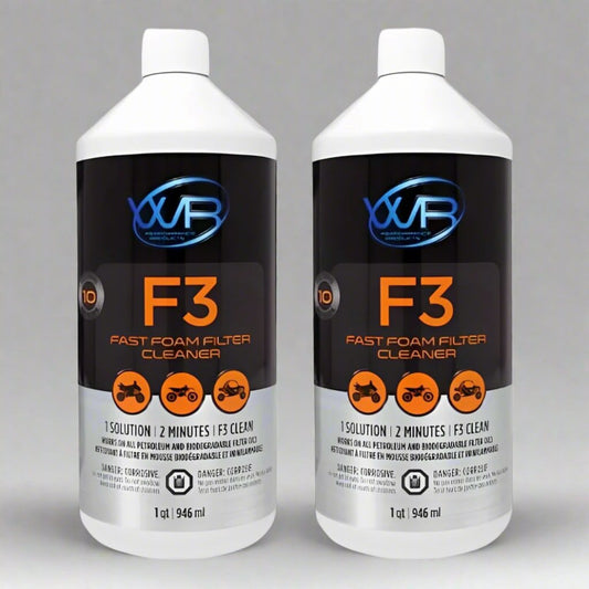 WR Performance F3 Fast Foam Filter Cleaner - Reusable & Effective Cleaning Solution, 946ml (2-Pack)