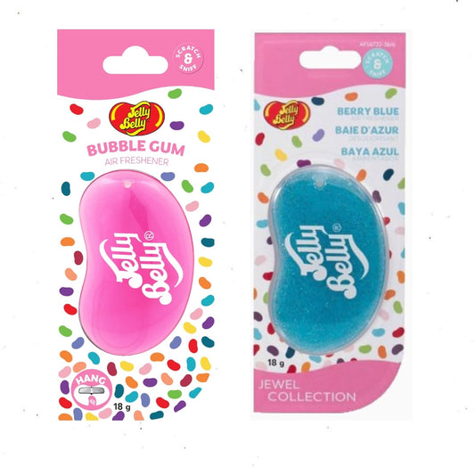 Jelly Belly 2-Pack Car Air Fresheners: Berry Blue & Tutti Frutti Hanging Scents