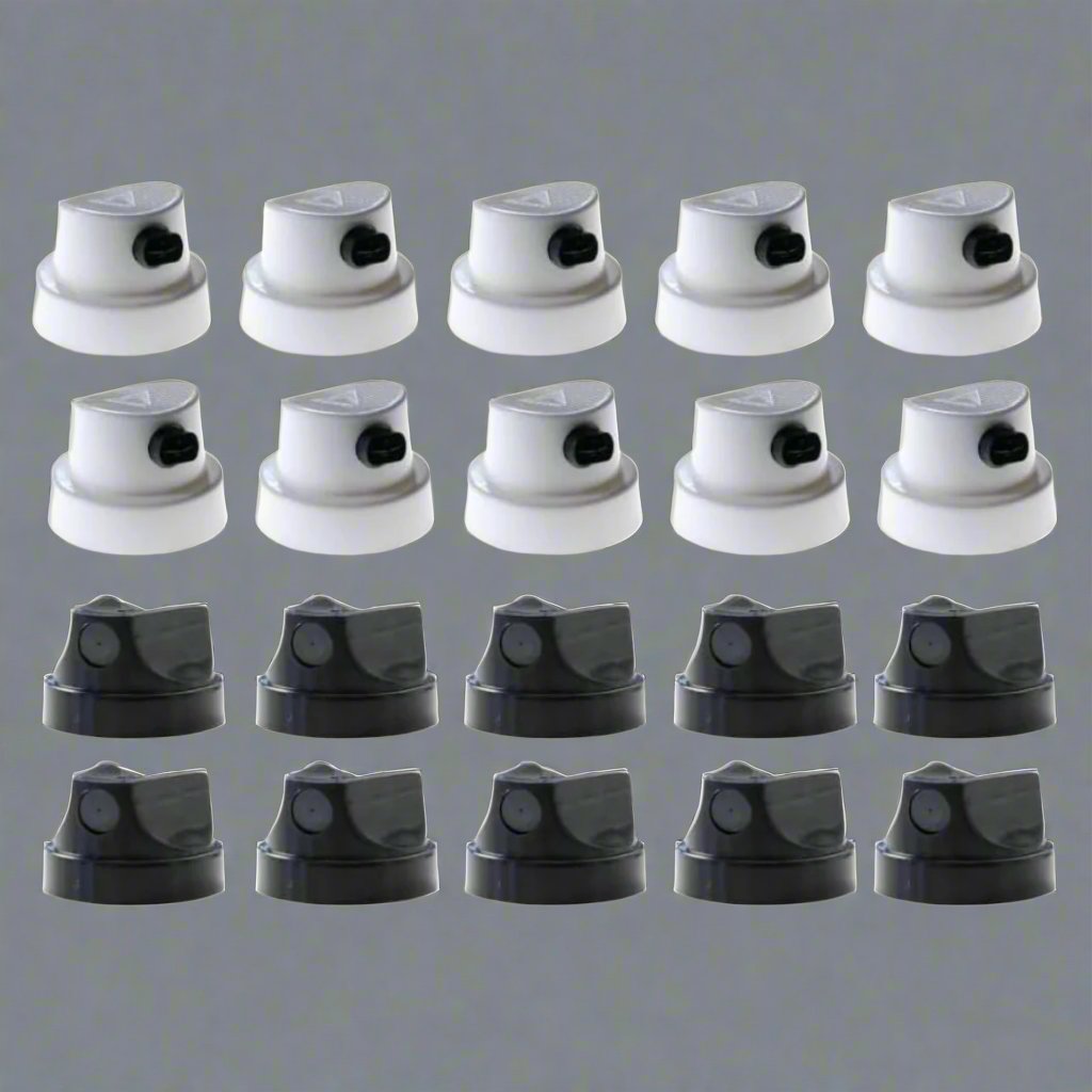 MTN Spray Paint Nozzle Caps - 20 Pack (10 PRO Caps + 10 Transversal Caps)