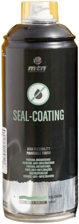 MTN Pro Seal-Coating Spray Paint - Fast-Drying Black Waterproof Sealant, 400ml