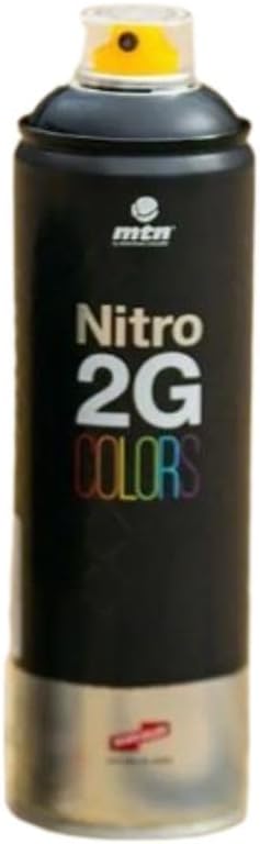 MTN Pro Nitro 2G Matte Black Spray Paint, Fast-Drying Acrylic for Industry, Crafts & DIY, 500ml