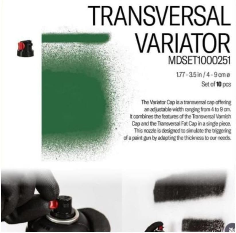 MTN Spray Paint Caps - 6 Transversal Variator Caps (Pack of 1)