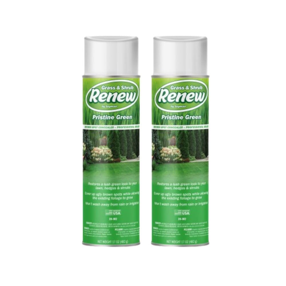 Seymour Grass & Shrub Renew Spray Paint – Pristine Green, 17oz for Lawn Repair