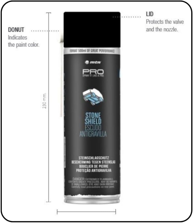 MTN PRO Stone Shield - Fast-Drying, Anti-Corrosion Spray for Vehicles (500ml)