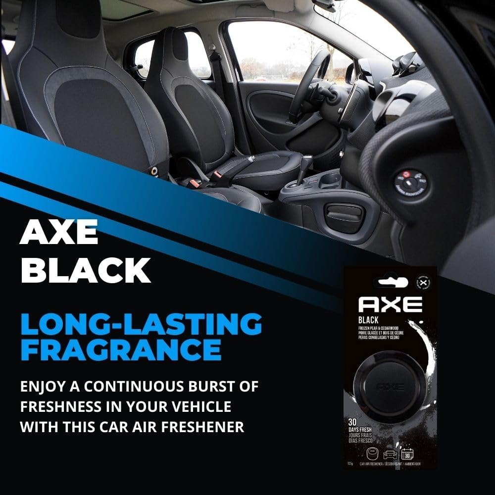 AXE Black Car Air Freshener Gel - Long-Lasting Odor Eliminator (1 Can)