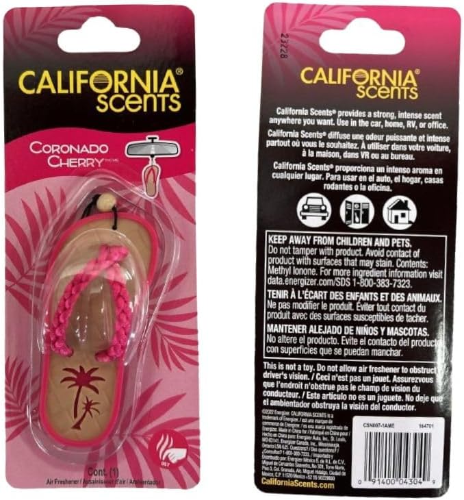 California Scents Coronado Series Sandal Car Air Freshener - Long-Lasting Odor Eliminator (Single Pack)