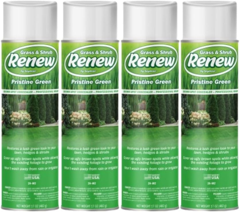 Seymour Grass & Shrub Renew Spray Paint – Pristine Green, 17oz for Lawn Repair