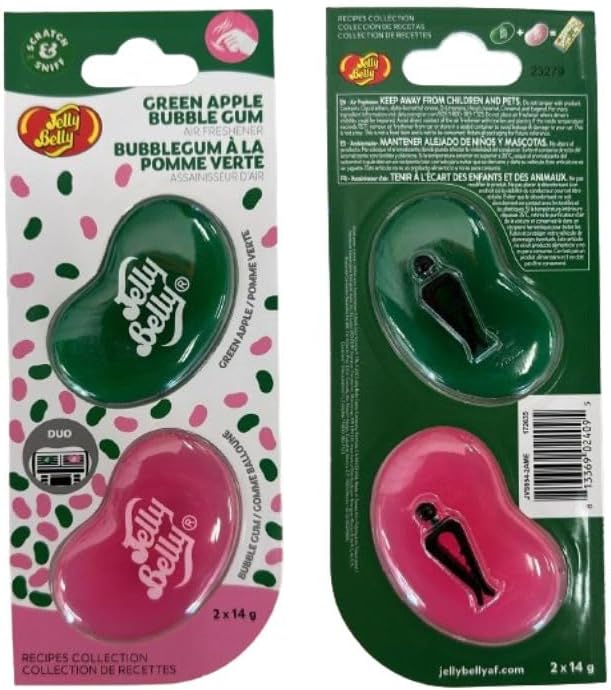 Jelly Belly 3D Car Air Freshener Clip - Long-Lasting Scent for Car, Home, or Office (1 Pack)