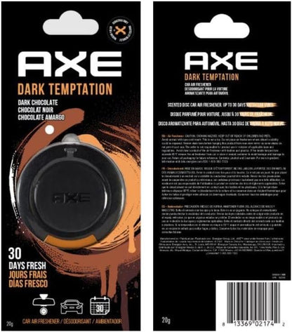 AXE Dark Temptation Car Air Freshener – Long-Lasting Odor Eliminator (Single Pack)