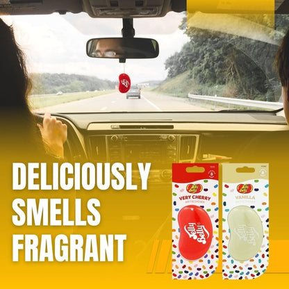 Jelly Belly 3D Hanging Air Fresheners – Vanilla & Very Cherry Scent, for Car, Home, & Office (2 Pack)