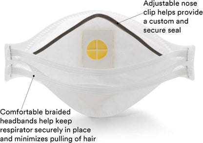 3M Aura N95 Disposable Respirator with Cool Flow Valve - 10 Pack