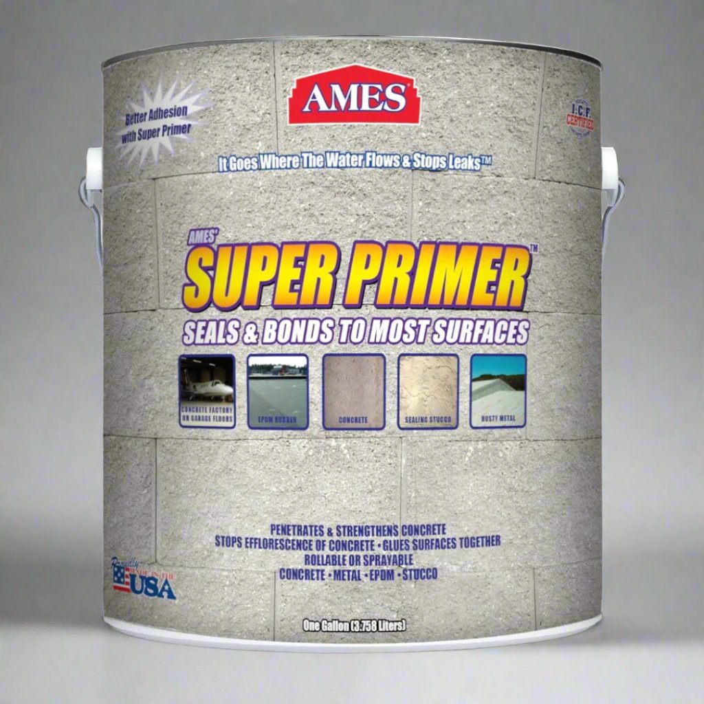 Ames Super Primer - 1 Gallon Clear Acrylic Primer for Wood, Tile, and Concrete