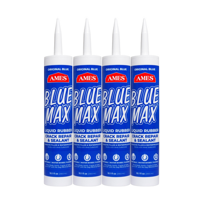 Ames Blue Max Liquid Rubber Sealant - 10.1 oz (4 Pack) for Cracks and Leaks