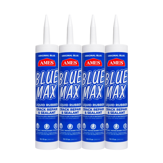 Ames Blue Max Liquid Rubber Sealant - 10.1 oz (4 Pack) for Cracks and Leaks