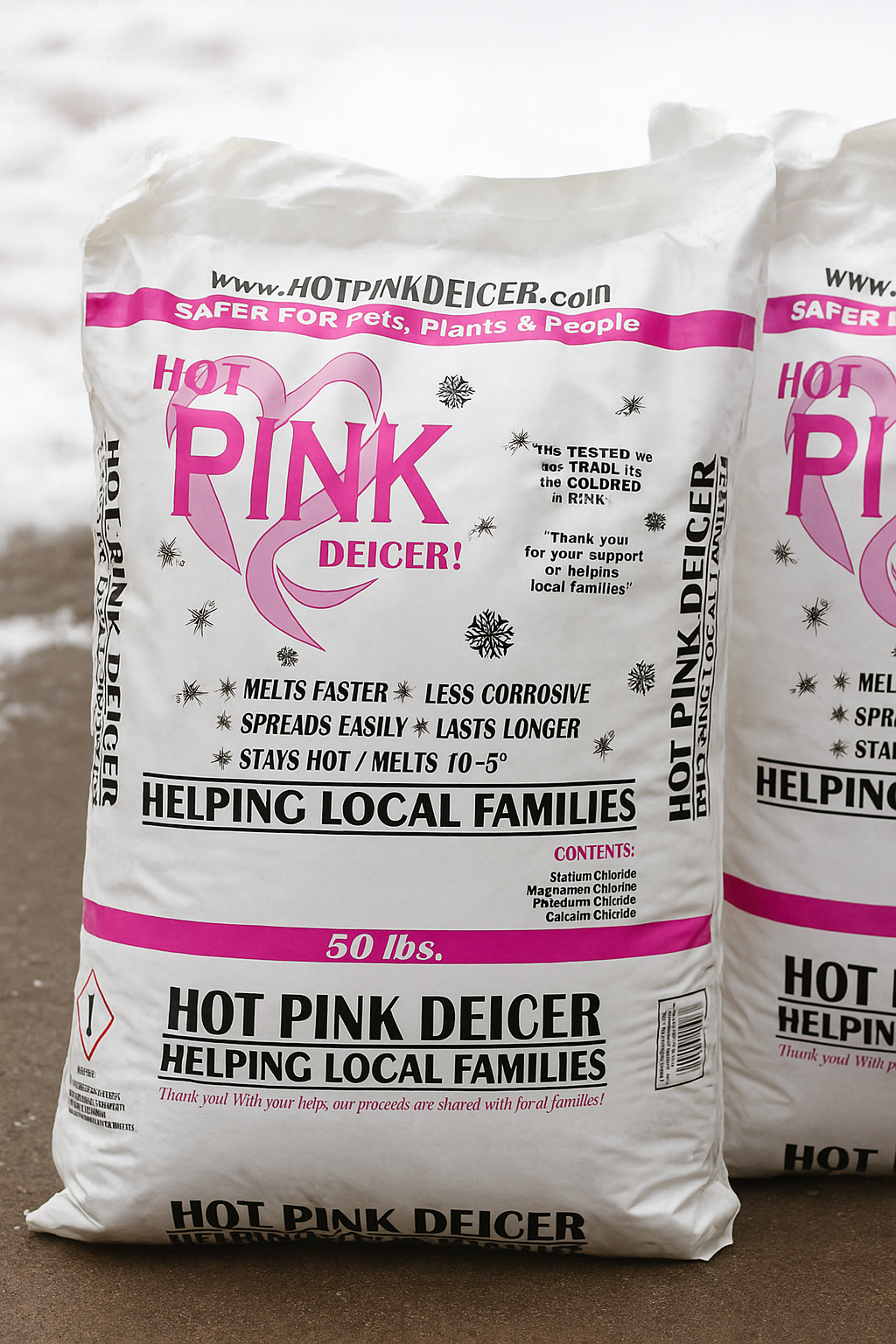 Hot Pink Deicer - 50lb Bags