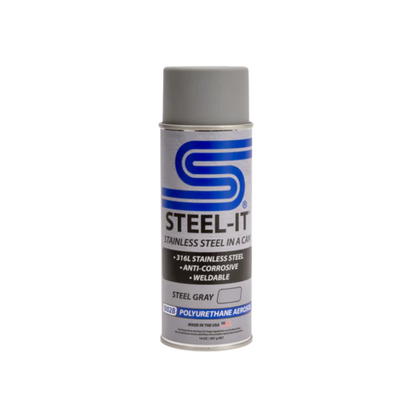 Steel-It Steel Grey 1002D - Black 1012D Polyurethane Aerosol, Industrial Paint Coatings, Weldable, Easy to Apply - Steel Gray (12 Pack)