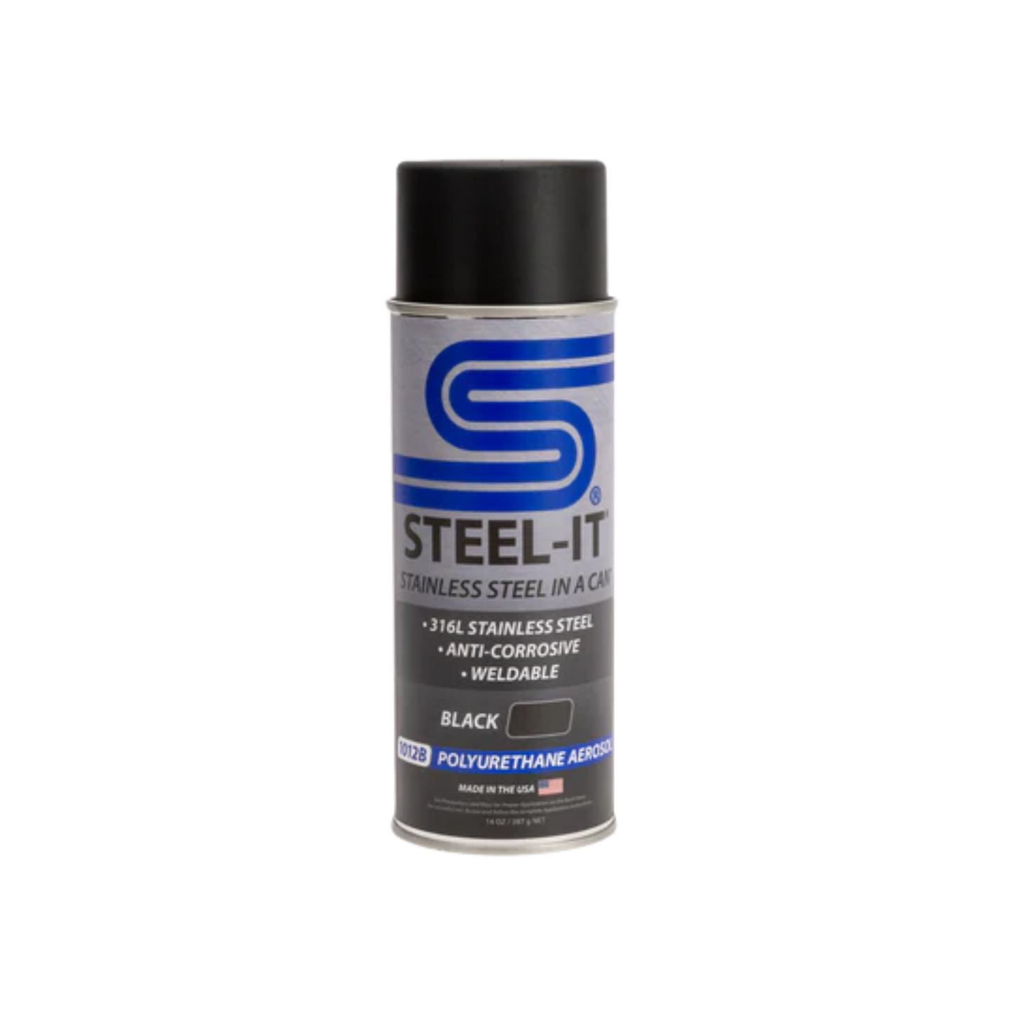 Steel-It Steel Grey 1002D - Black 1012D Polyurethane Aerosol, Industrial Paint Coatings, Weldable, Easy to Apply - Steel Gray (12 Pack)