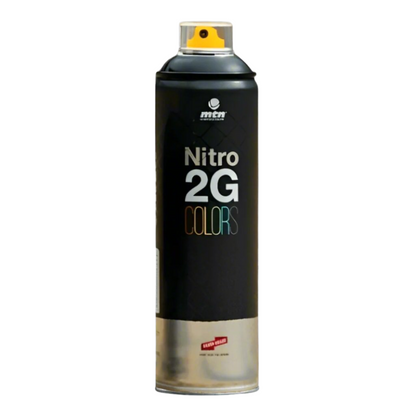 MTN Pro Nitro 2G Matte Black Spray Paint, Fast-Drying Acrylic for Industry, Crafts & DIY, 500ml