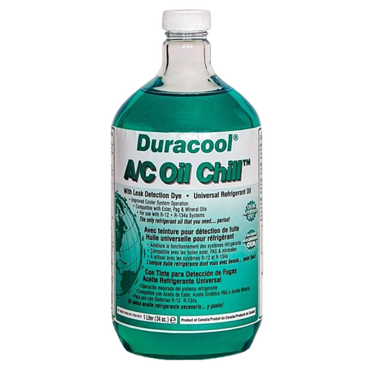 James Armour AC Oil Chill Refrigerant with Leak Detection Dye Universal Refrigerant Oil AC Lubricant for R12 and R134a Refrigerant System Improved Cooling System Operation