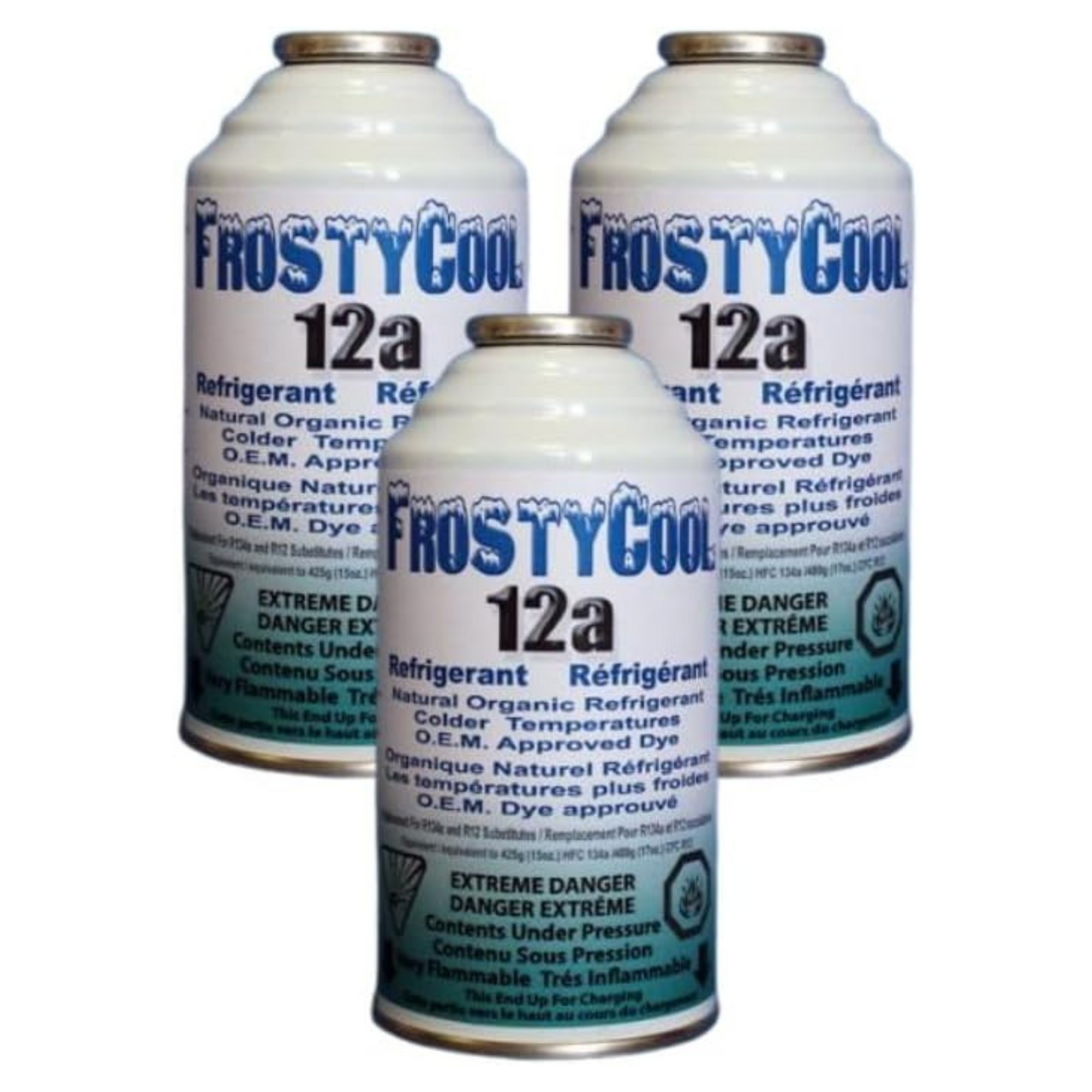 FrostyCool 12a Refrigerant Replacement for R134A and R12 Substitutes12a Refrigerant, 6oz. (Pack of 03)