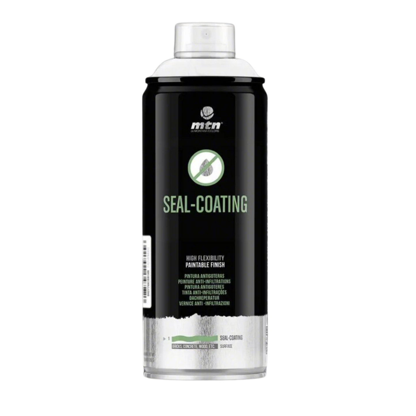 MTN Pro Seal-Coating Spray Paint - Fast-Drying Black Waterproof Sealant, 400ml