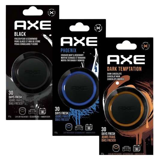 AXE Black Phoenix & Dark Temptation Car Air Freshener Gel - Odor Eliminator (3-Pack, 125g Total)