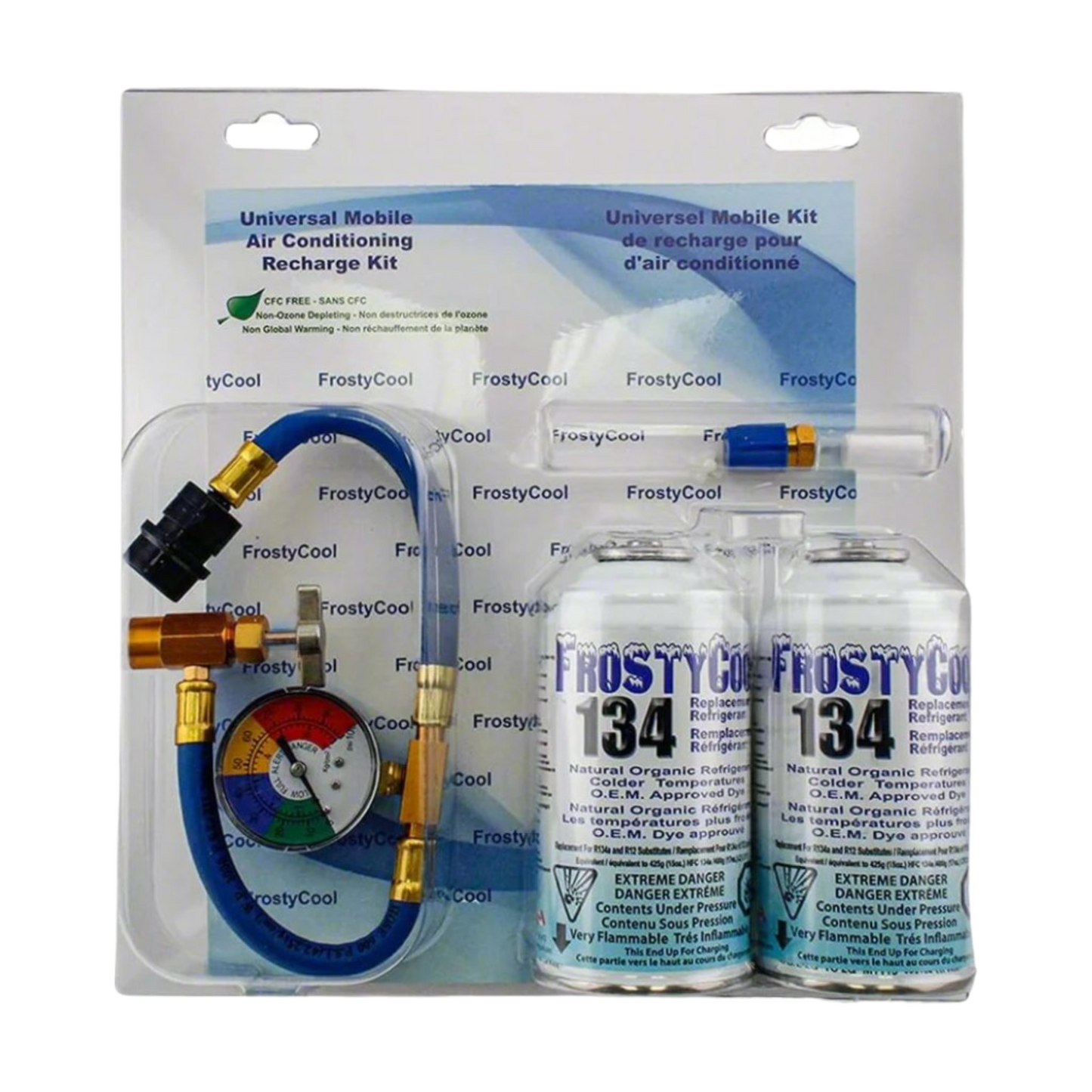 FrostyCool R134a and R12 Replacement A/C Refrigerant Recharge Kit