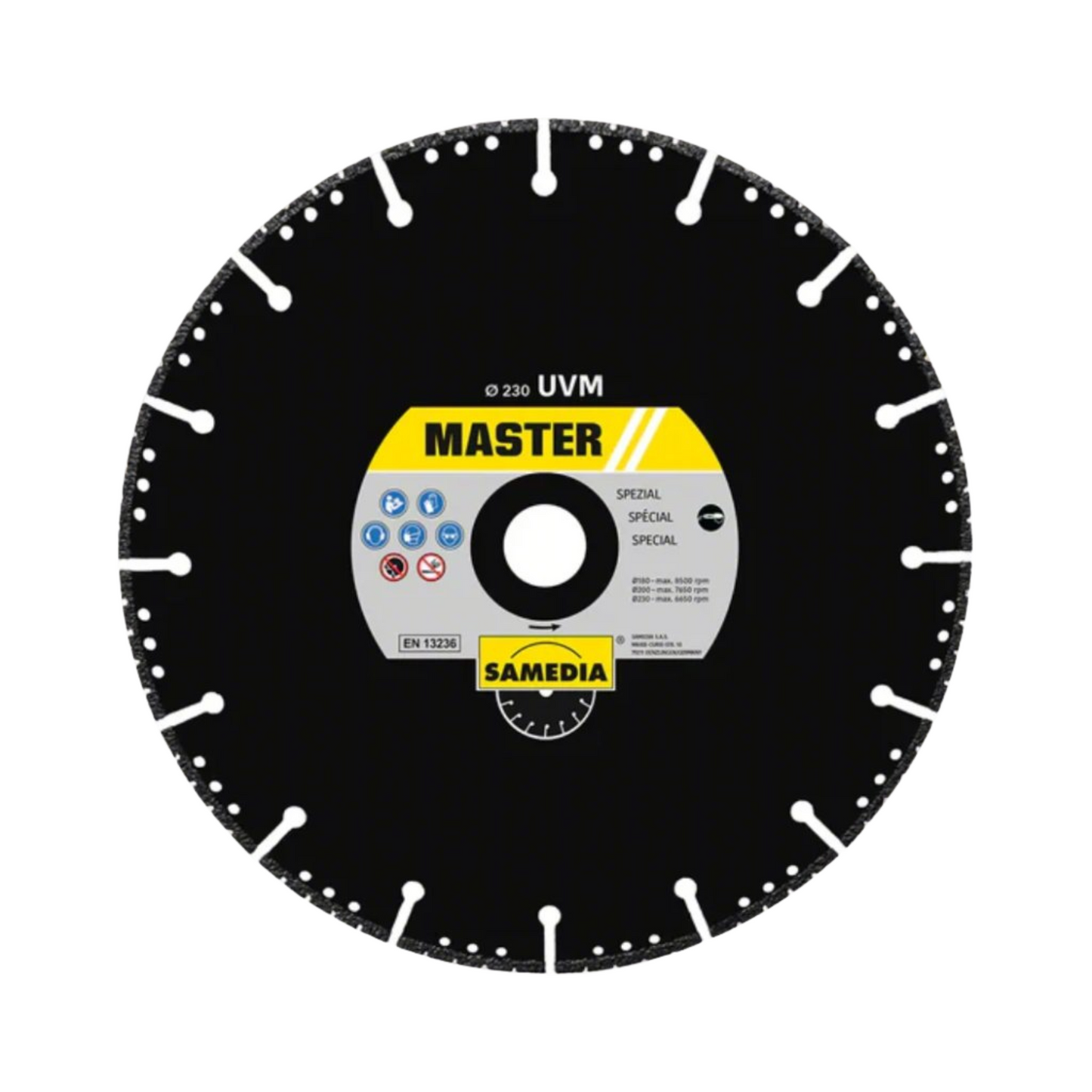 Samedia Master UVM Rescue Blade 14” Special Vacuum brazed All-Cut diamond blade