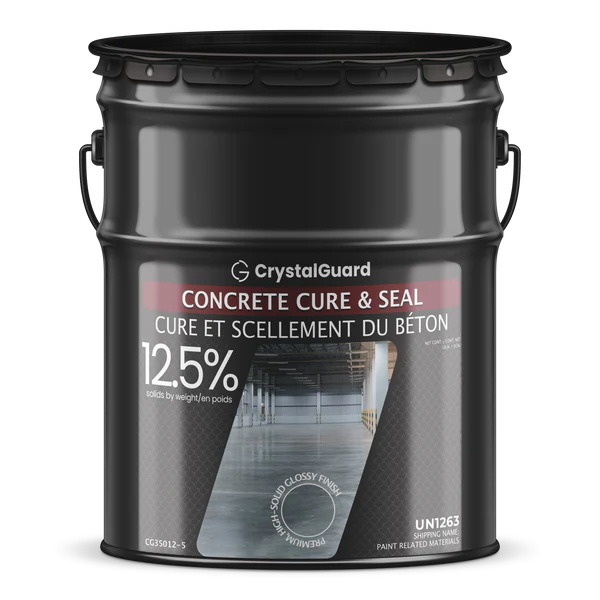 CrystalGuard Concrete Cure and Seal 12 percent solids 5 gallon pail for curing and sealing concrete surfaces