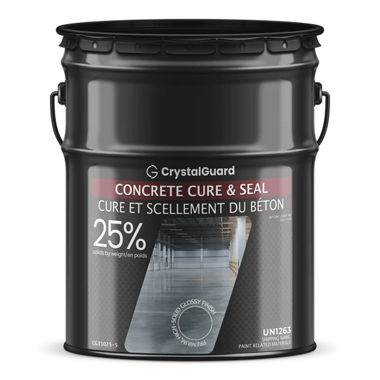 CrystalGuard Concrete Cure and Seal 25 percent solids 5 gallon pail for curing and sealing concrete floors