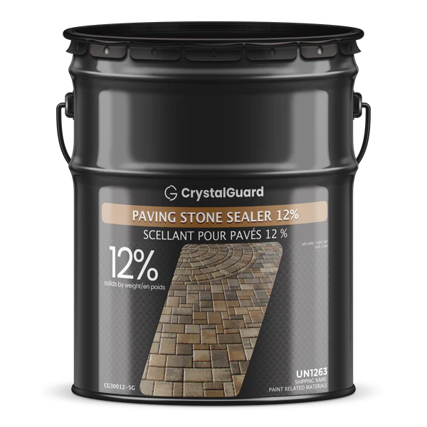 CrystalGuard Paving Stone Sealer 12 percent solids 5 gallon pail for protecting paving stones and interlock surfaces
