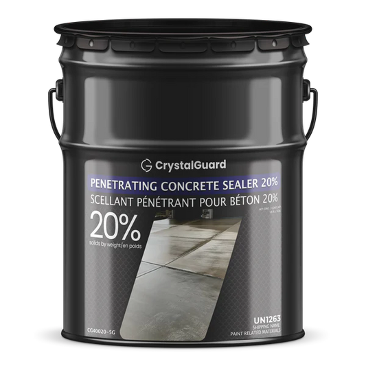 CrystalGuard Penetrating Concrete Sealer 20 percent solids 5 gallon pail for concrete floor protection