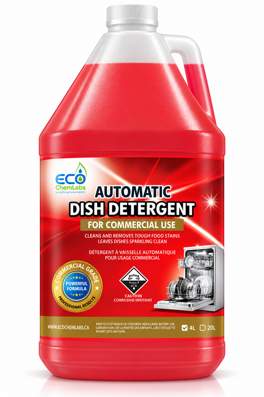 ECO ChemLabs 4L automatic dish detergent for commercial use and tough food stains