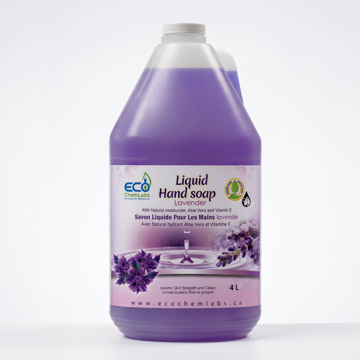 Eco ChemLabs lavender liquid hand soap with aloe vera and vitamin E, 4L