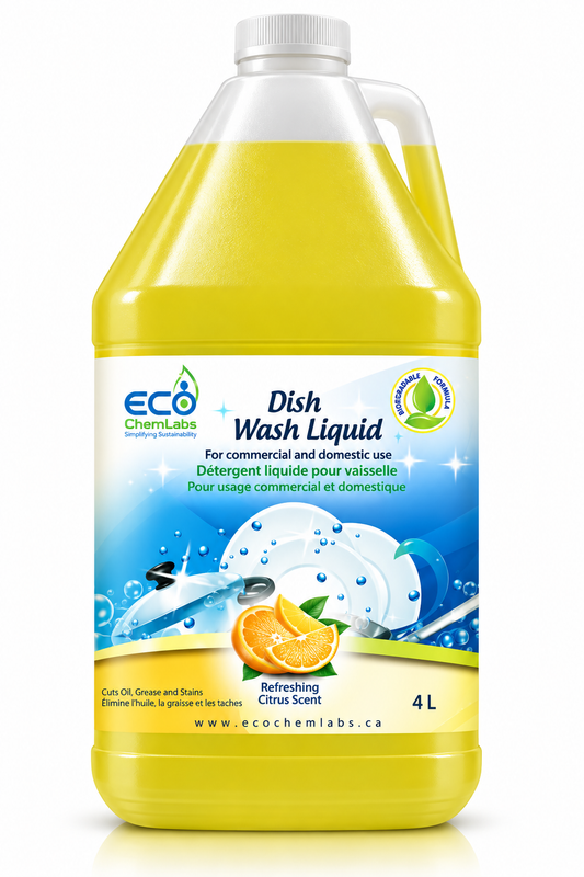 ECO ChemLabs 4L refreshing citrus dish wash liquid for commercial and domestic use