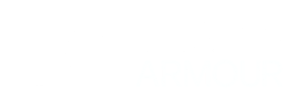 James Armour logo in white with JA monogram and brand name text
