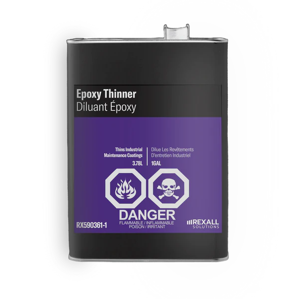 Rexall Epoxy Thinner 1 gallon industrial coating reducer solvent container
