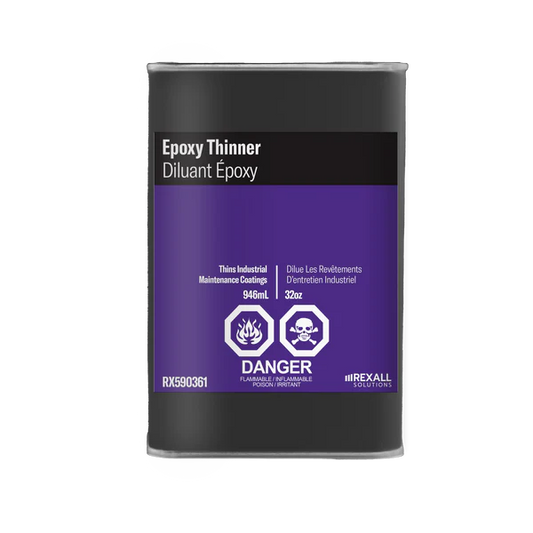 Rexall Epoxy Thinner 1 quart industrial coating reducer solvent container