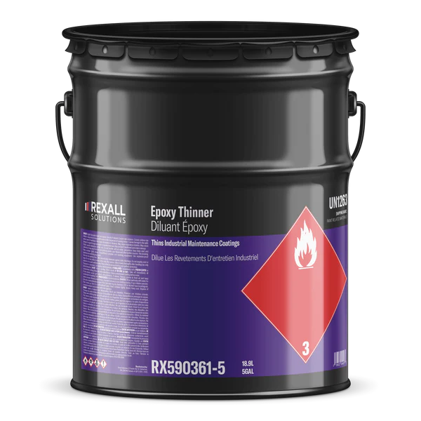 Rexall Epoxy Thinner 5 gallon industrial coating solvent drum