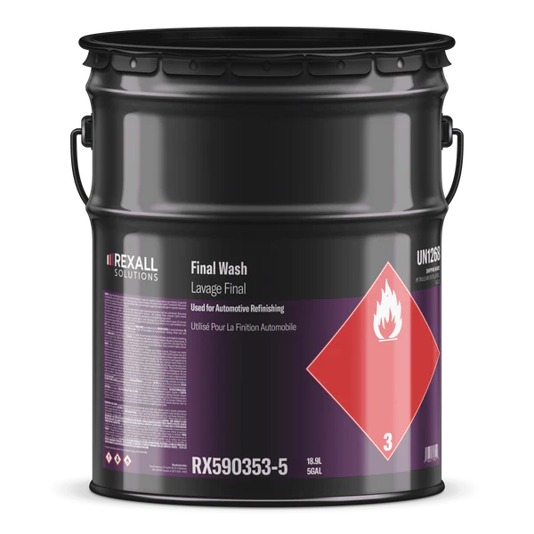 Rexall Final Wash 5 gallon automotive refinishing solvent drum