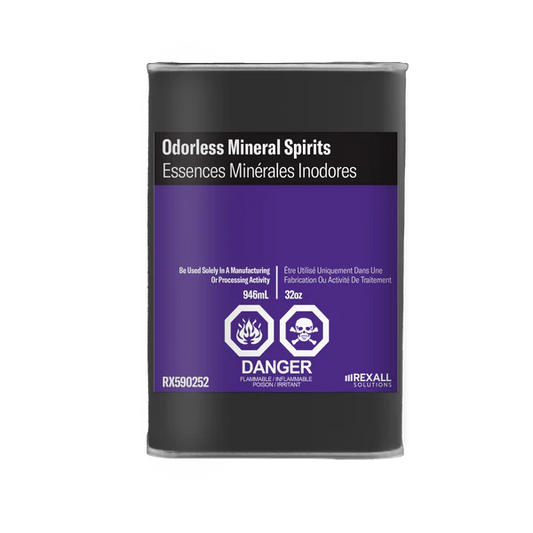 Rexall Odorless Mineral Spirits 1 quart industrial solvent can